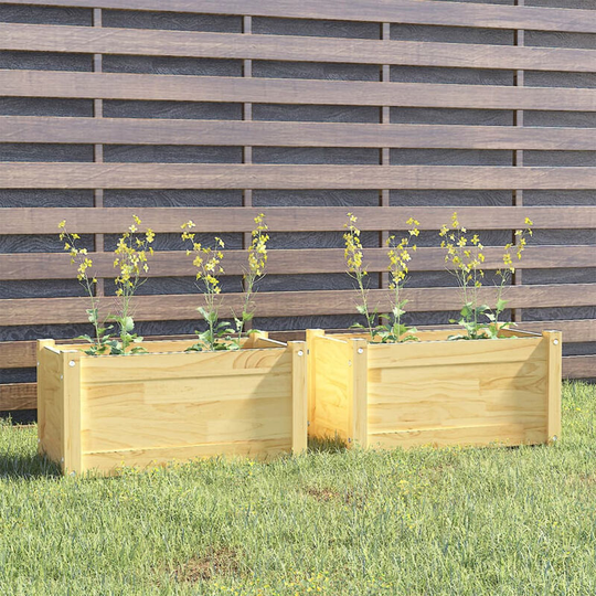 Asupermall - Garden Planters 2 pcs 60x31x31 cm Solid Pinewood