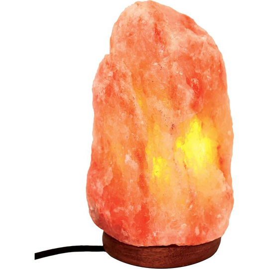 Perle Rare - Salt lamp 2-3 kg | High Quality 100% Natural Himalayan Salt Lamp Handcrafted with Wooden Base Himalayan Salt Lamp | Pink Salt Lamp |