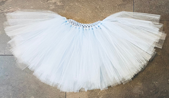 Pastel Blue Tutu, Girls Cinderella Skirt, Baby Dress, Powder
