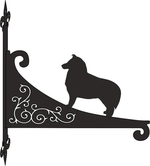 Sheltie Ornamental Scroll Hanging Bracket