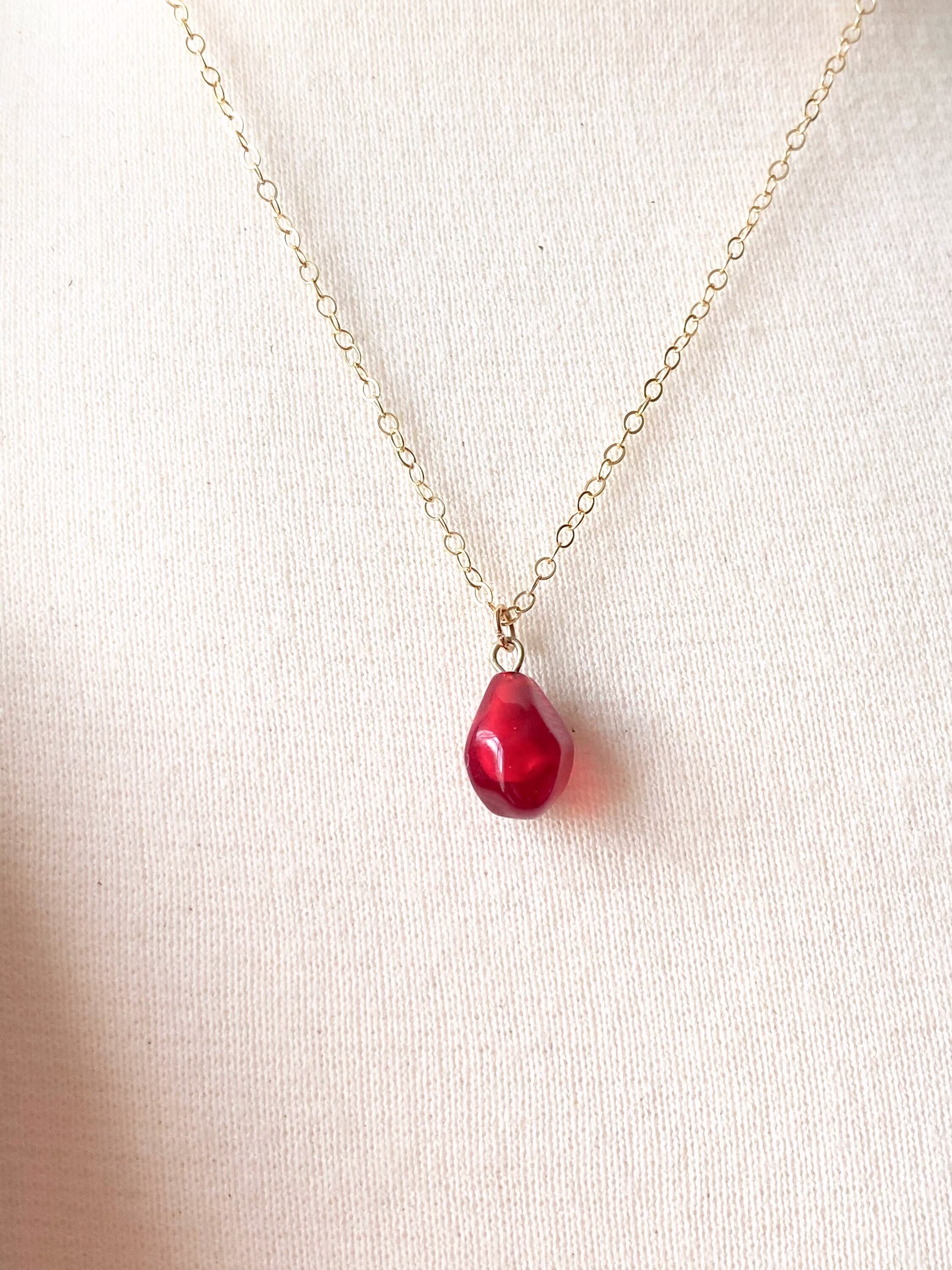 Pomegranate Seed Necklace Prosperity Love Fertility Charm