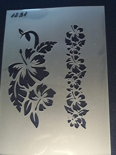 Hibiscus Stencil, Flexible, Reusable, 125Micron, Wall Decor, Home Decor, Furniture Painting, Card Making, Craft Stencil From Bitofeverythingbyb