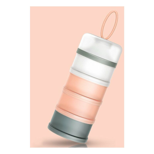 Portable Milk Powder Box, 4 Layers Milk Powder Dosing Box, bpa Free, Milk Powder Dispenser with Loop Handle, for Travel and Outdoor Activities