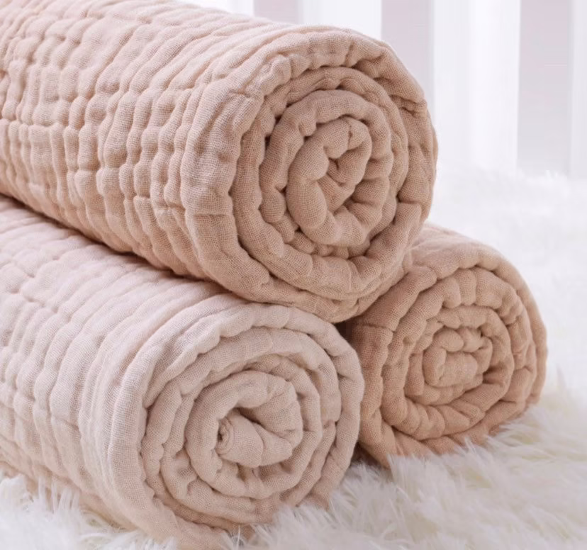Organic Muslin Crinkle Gauze Swaddle | Baby Blanket