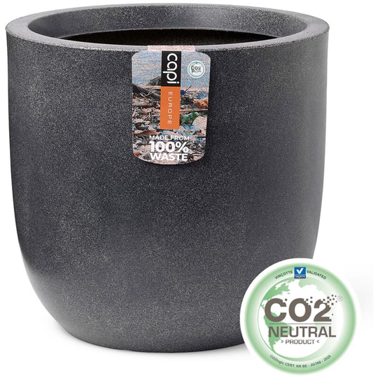 Capi - Egg Planter Waste Smooth 35x34 cm Grey Grey