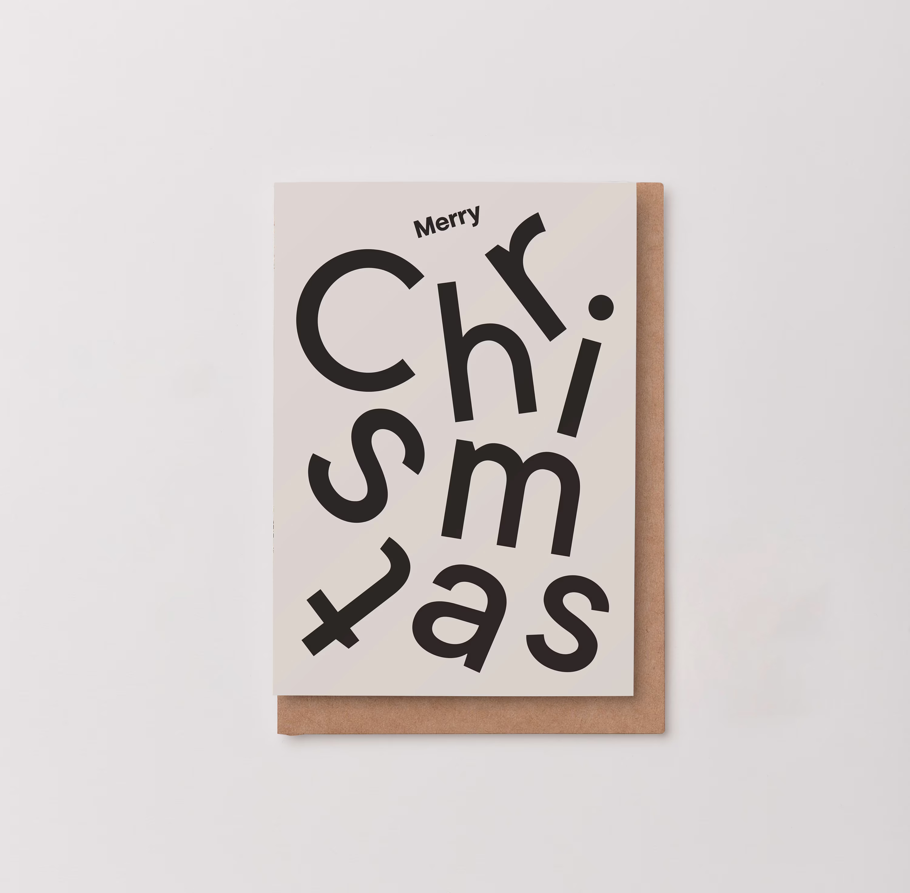 Bold Merry Christmas Seasonal Notecard
