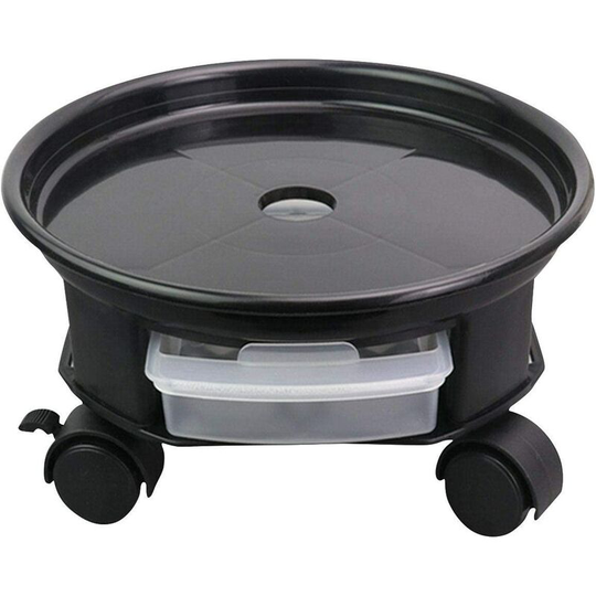 Modou - Round with brake - trolley for plastic plants - inner diameter 35 cm Black