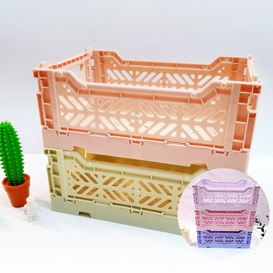 Aykasa 37 Color Folding Storage Crates Box Stackable Basket Bin Stationery Toy Organizer