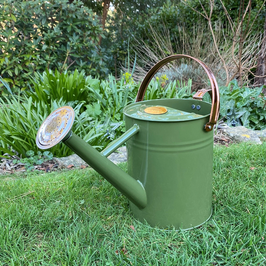 Heritage Tweed Green Metal & Copper Watering Can | 3.5 Litre