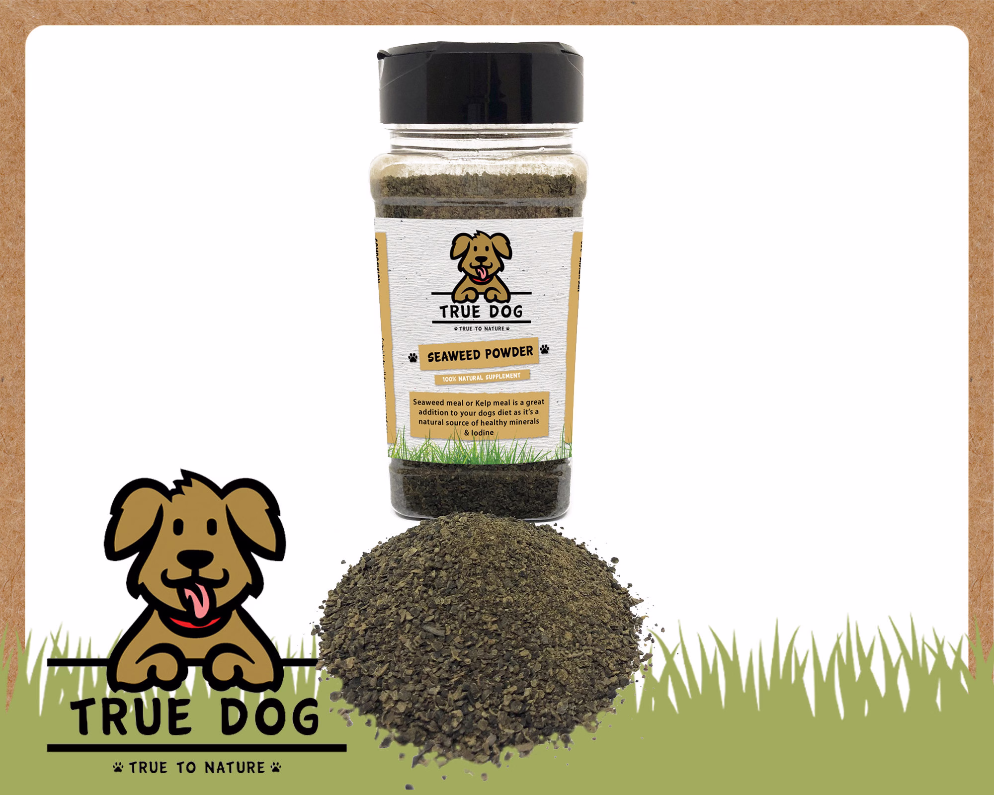 Seaweed Powder For Dogs 350G-700G - 100% Natural Ground Kelp Dogs & Cats Shaker Tub