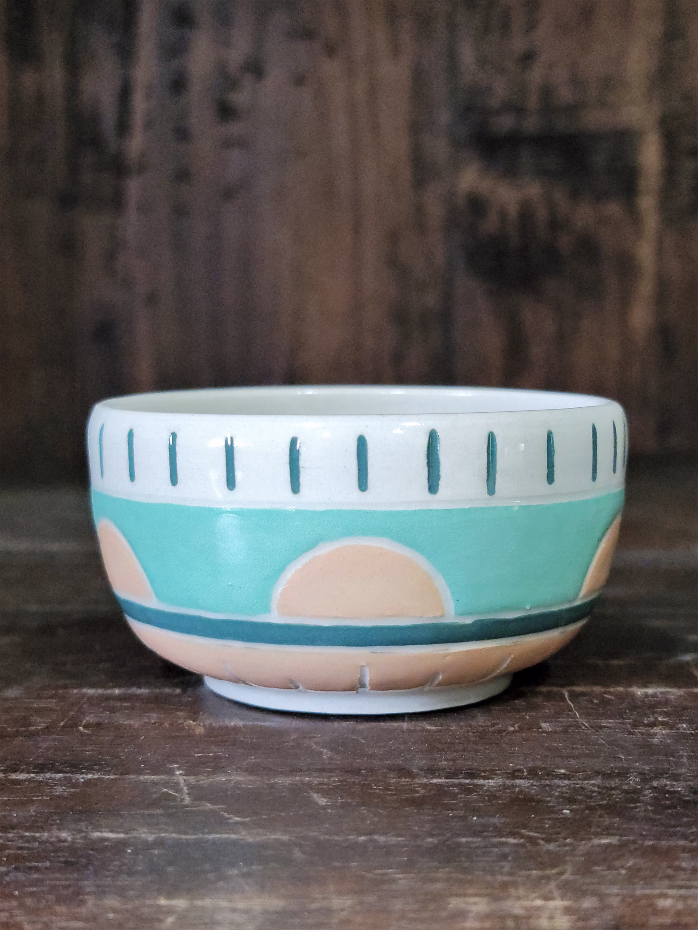 Little Geometric Sunrise Ceramic Plant Pot