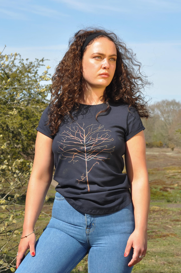 Zen Women Tshirt , 100% Organic Cotton, Eco Friendly Inks, Tree Planting Tee