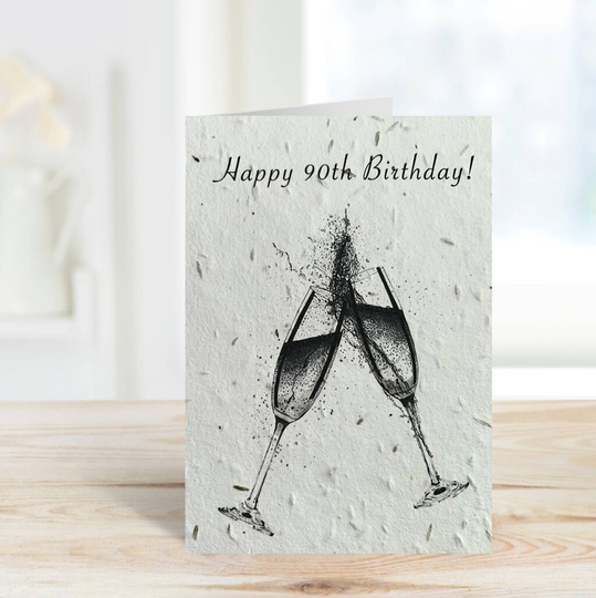 Happy 90th Birthday Plantable Seeded Card