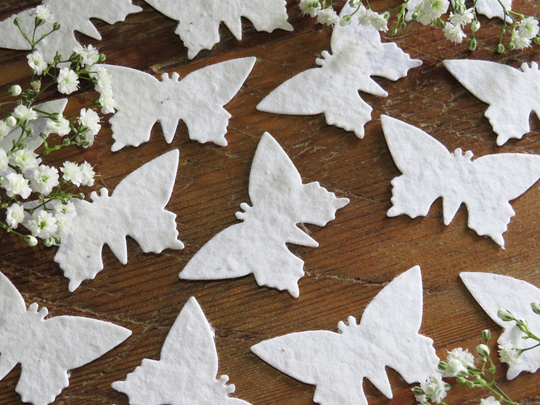 Bulk Seed Paper Butterflies, Eco Friendly Shapes, Plantable Butterfly Shaped Seeded Paper, Favours