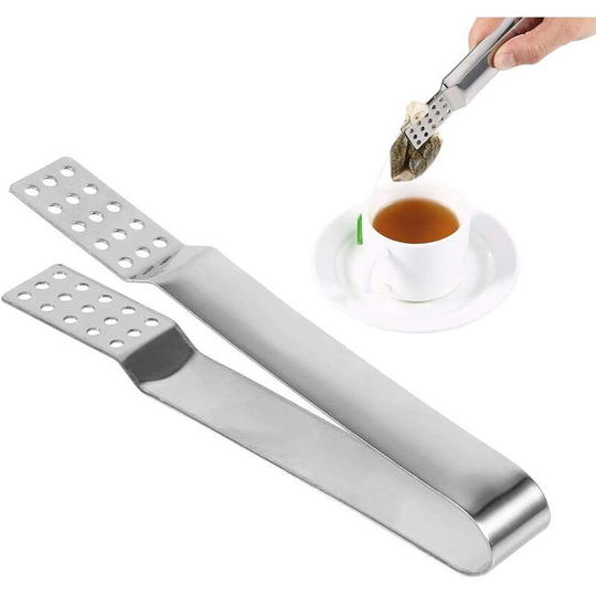 Stainless Steel Tea Tongs Squeezer Tongs Tea Bag Clamp Kitchen Tool