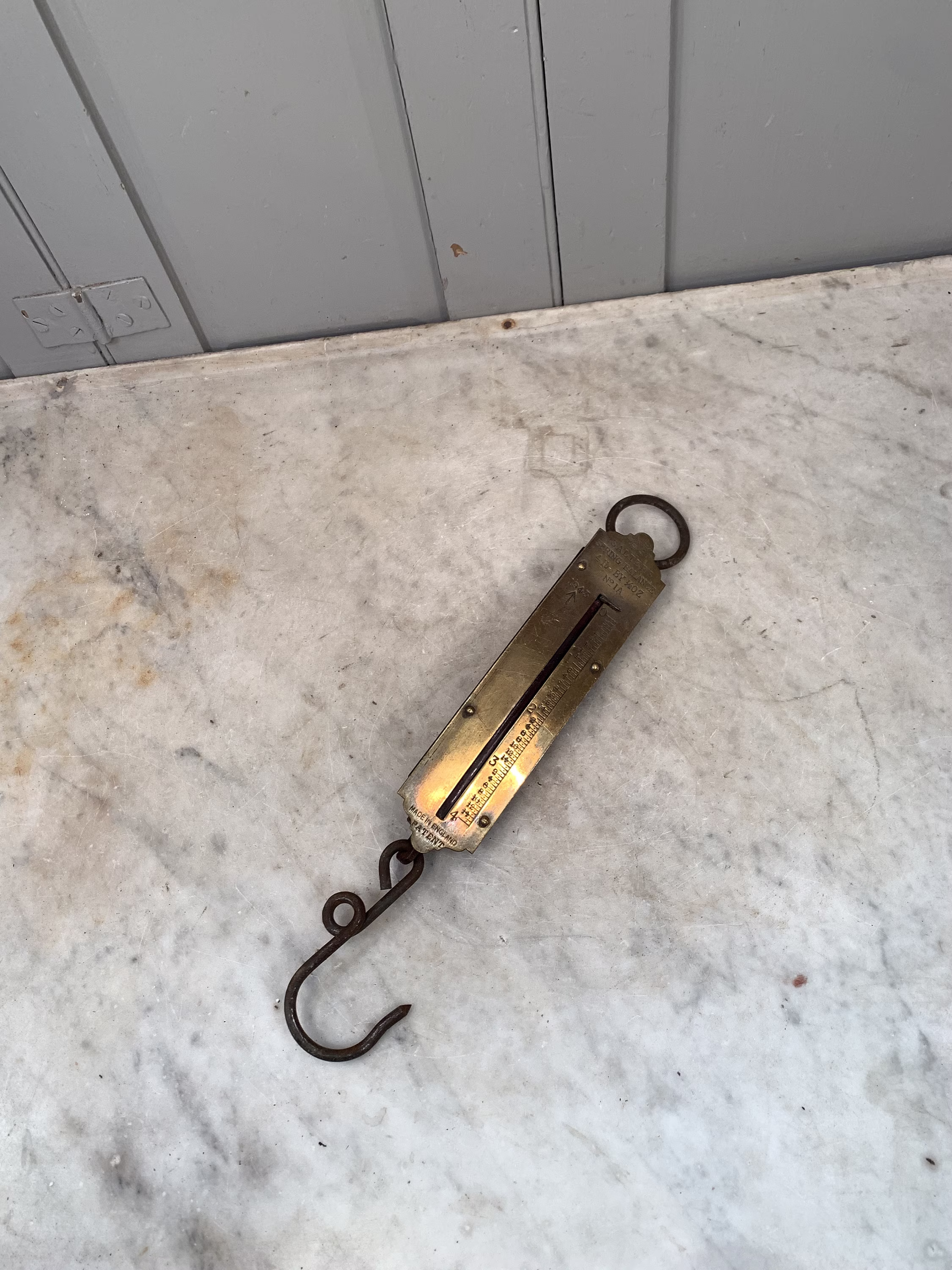 Antique Brass Salter's Spring Balance No 1A Scales. Military Dated 1943