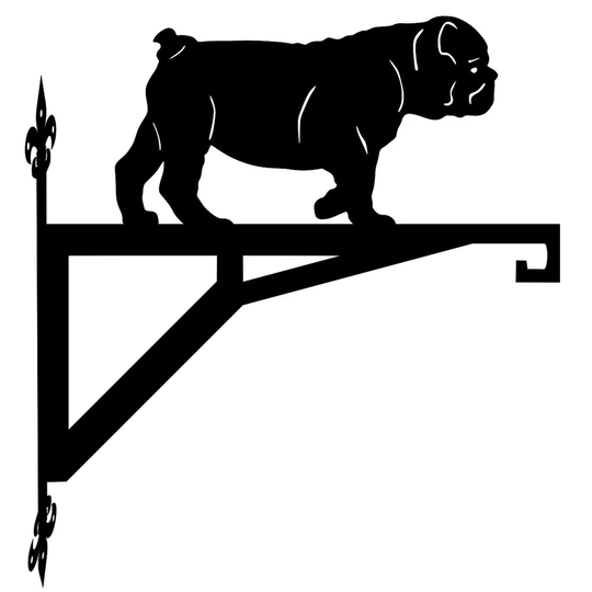 Bulldog Puppy Modern Contemporary Hanging Bracket