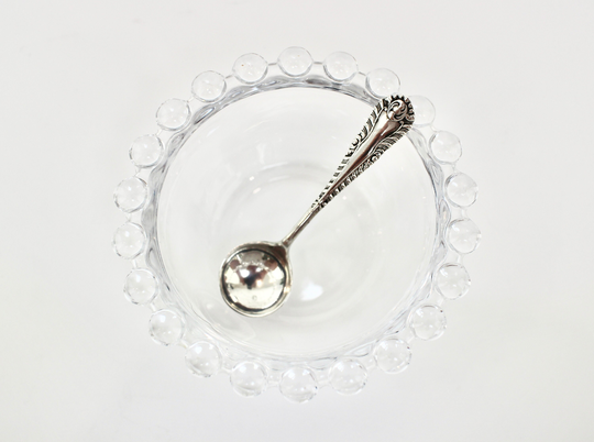 1900 Birmingham Silver Powder Spoon, Antique Hallmarked Spoon