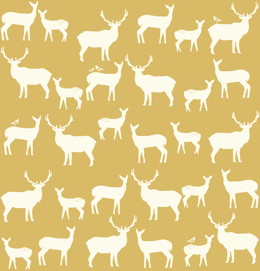 Knit Organic Green Deer Fabric Certified Cotton, Birch Fabric, Elk Fam Sun Knit Textile, Baby Kids