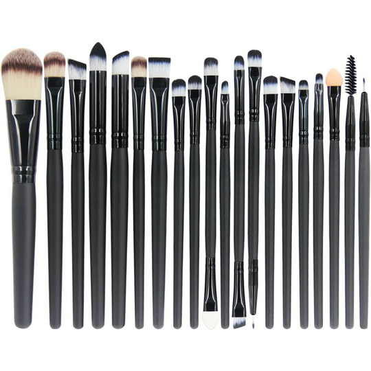 20 Pieces Makeup Brushes Eye Shadow Eye Liner Foundation Lip Blush Liquid Powder Brushes Cream Cosmetics Blender Brush Tool