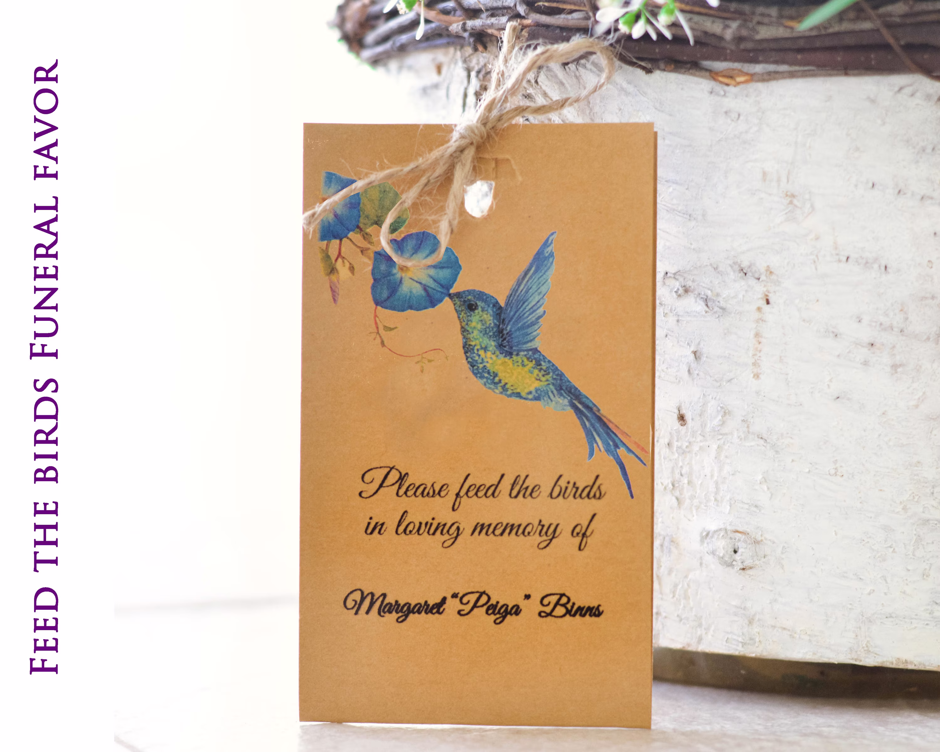 Hummingbird Memorial Seed Packs | 3 3/4" X 2