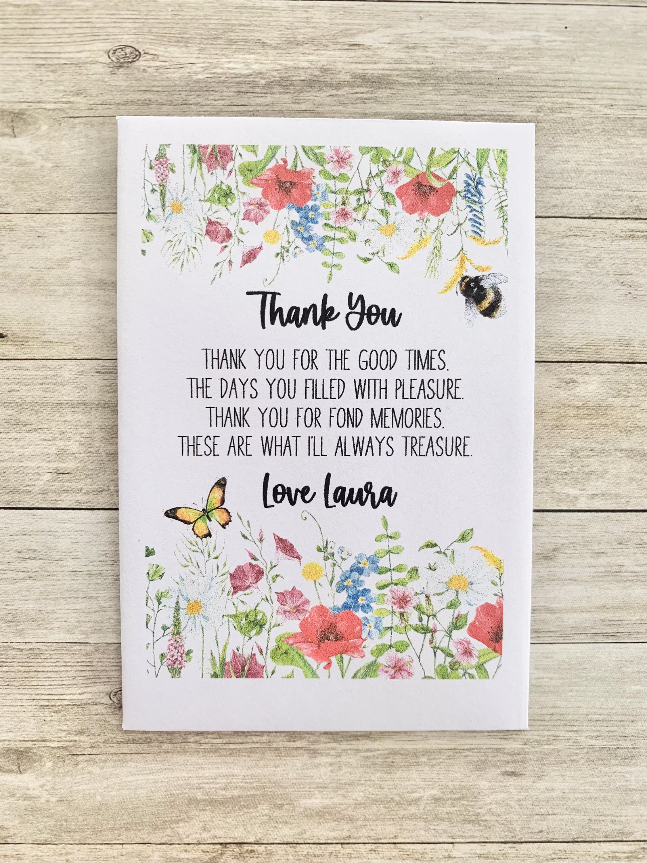 Personalised Seed Packets Envelopes For Thank You Gift , Thank Token
