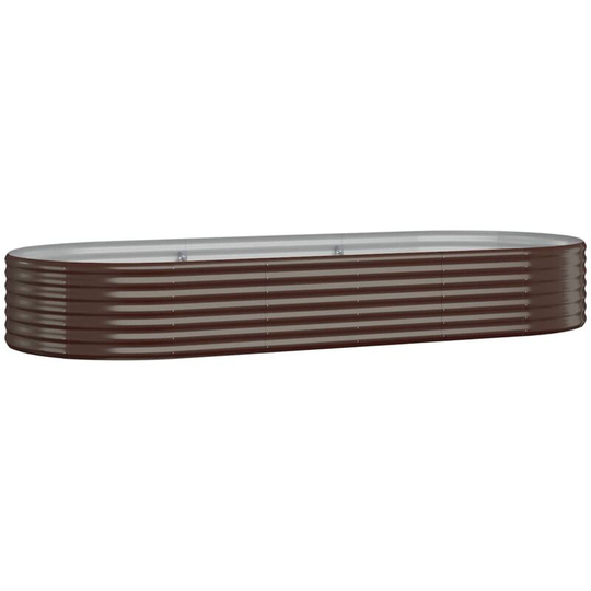 Vidaxl - Garden Planter Powder-coated Steel 249x100x36 cm Brown Brown