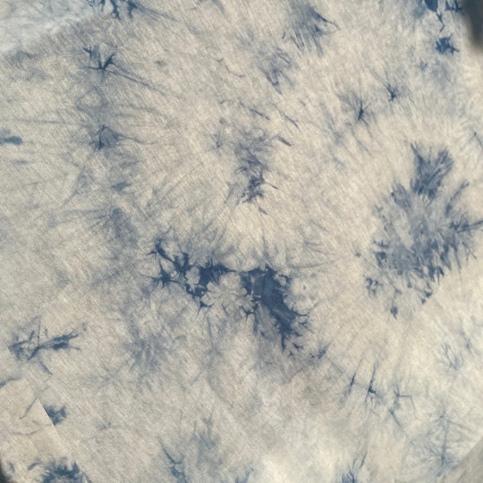 Bamboo Spandex Jersey Knit Powder Blue & White Cloud Tie Dye Splash 60