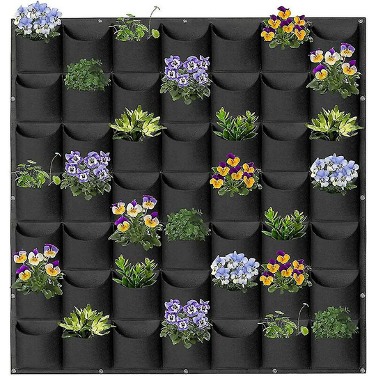 Vertical Hanging Garden, 6 Pocket Plant Pots, Innovative Layout, Waterproof, Wall Hanging Thsinde