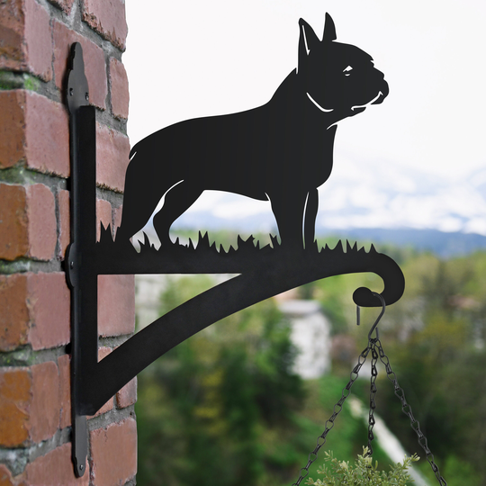 Boston Terrier Hanging Basket Bracket/ Dog Owners & Lovers Gift/ Gift, Lovers, Owners, Garden Gift