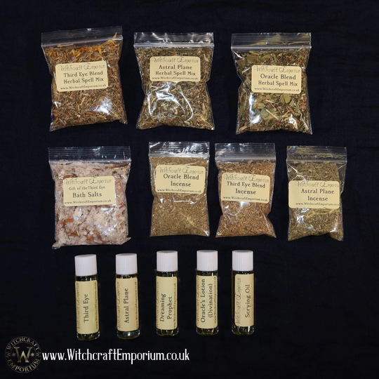 Divination & Psychic Abilities Box Kit Bundle Vegan Organic Herb Magic Pagan Wicca Wiccan Spells Ritual Natural