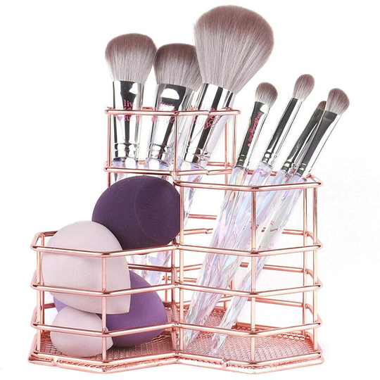 Makeup Brush Holder Organizer Desk Storage Rose Gold Pen Holder/Pencase
