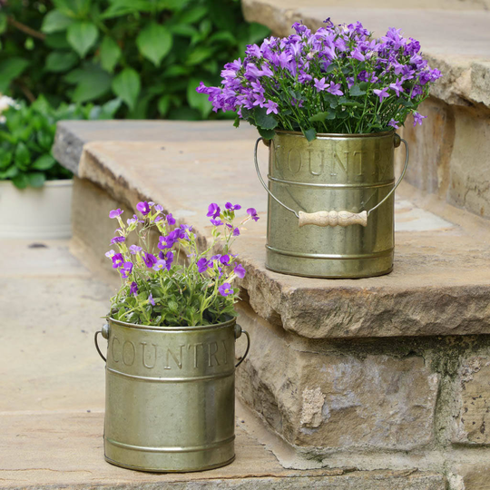 Set Of Two Planter Buckets