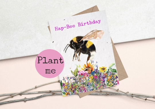 Plantable Seed Cards Eco Friendly Cards Paper Bumblebee Birthday Card
