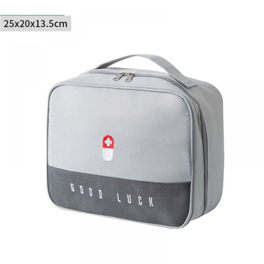 Medicine Kit Large Capacity Waterproof Medical Emergency Bag, First Aid Medicine Kit Empty Medical Box, (grey large) - Thsinde