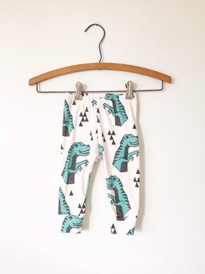 Dinosaur Baby Leggings // Organic Clothing Toddler Pants/Clothes Kids