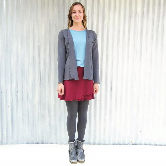 Organic Fall Cardigan // Made From Soy & Cotton French Terry Handmade in Michigan By Yana Dee Ethical Apparel