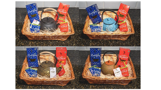 Tea Hamper - Cast Iron Kettle & Organic Choose Your Teapot Gift