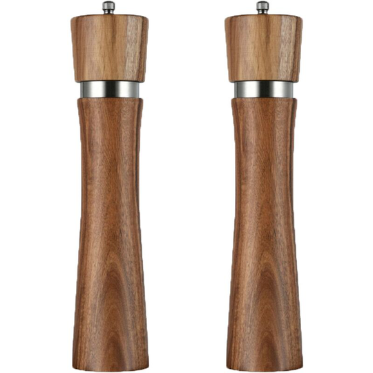 Salt and Pepper Grinder , Pepper Grinder with Stainless Steel Blade, Salt Grinder with Ceramic Blade. 10 inch color box