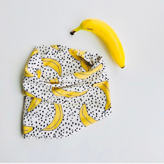 Organic Cotton/Snood Banana/Gift For Kids/Toddler Snood/Children's Neck Warmer/Jersey Snood/ Christmas Gift Kids/2-11 Years