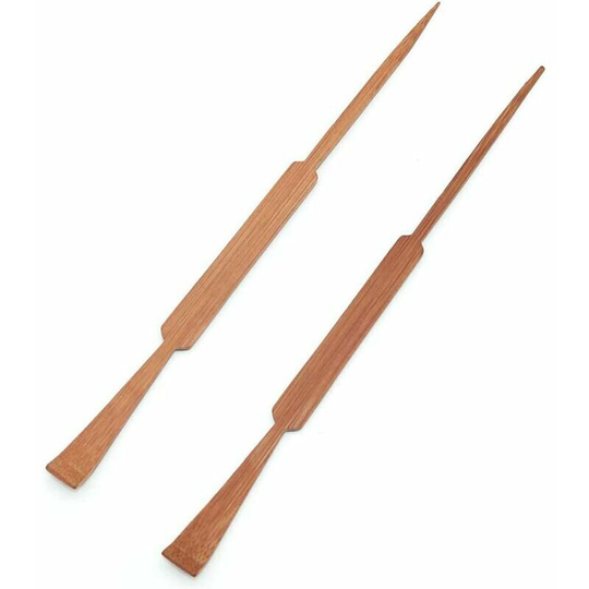 Echoo - 3 section shaped bamboo matcha spoon for Kung fu tea