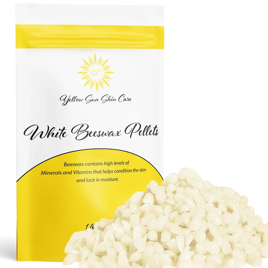 Organic White Beeswax Pellets | 1lb Bees Wax Pesticide-Free Triple Filtered, Easy Melt Pastilles For Diy Candles Skin Care Lip Balm