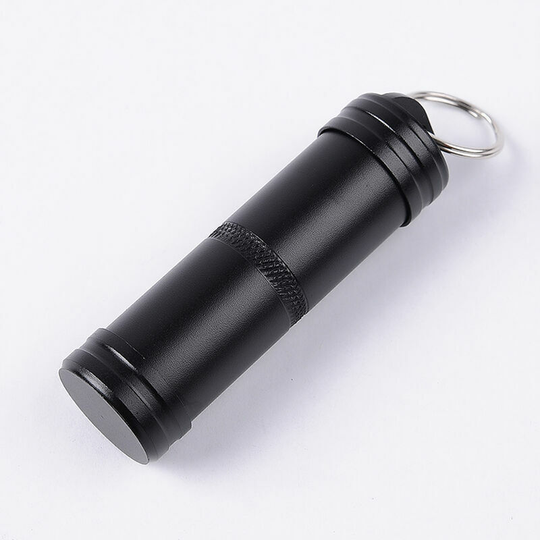 Monly - Super Strong Metal cnc Outdoor Leakproof First Aid Emergency Survival Pill Bottle Camping edc Medicine Box - Black