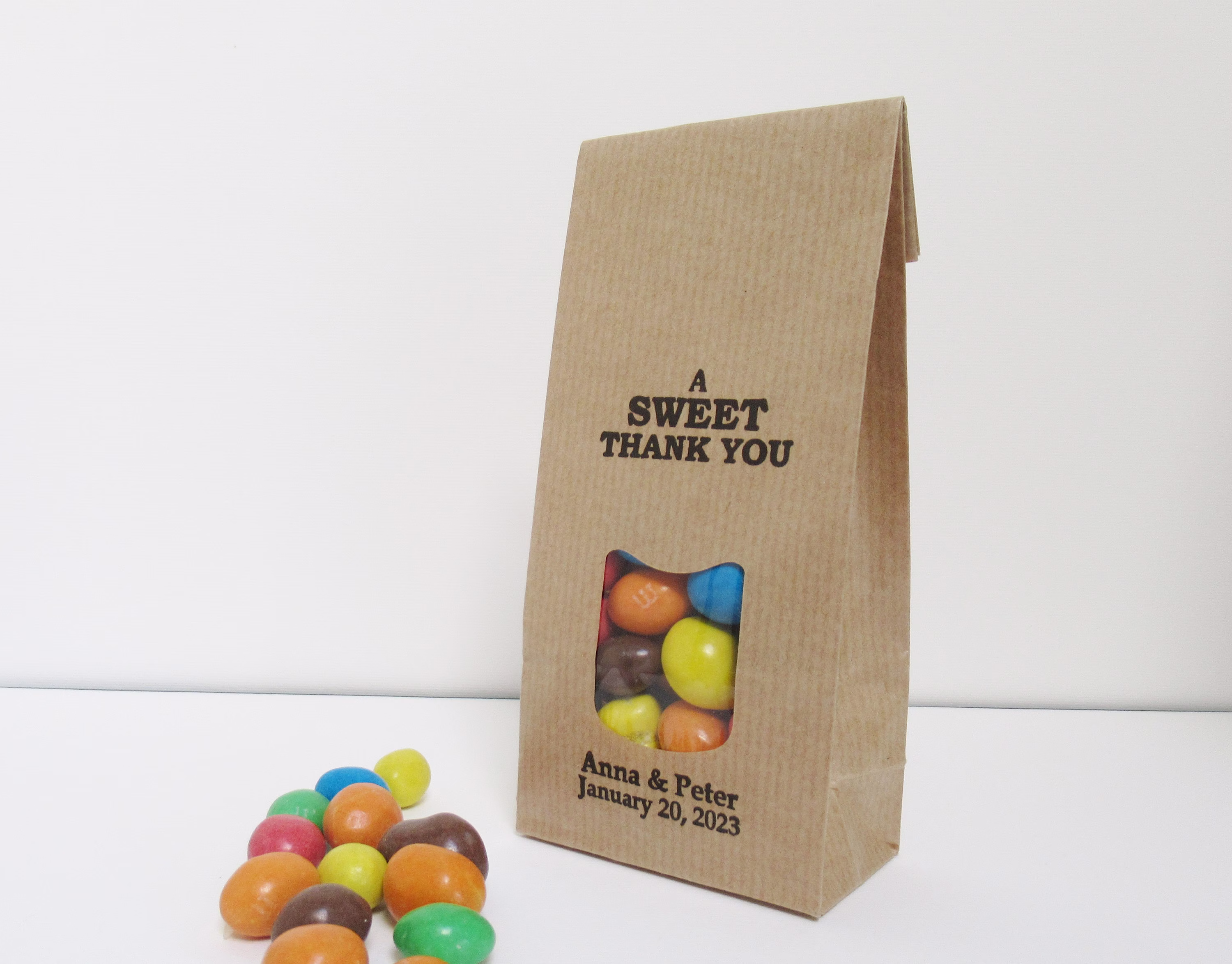 Diy Wedding & Engagement Party Favors, A Sweet Thank You, Personalized Rustic Favor Bags