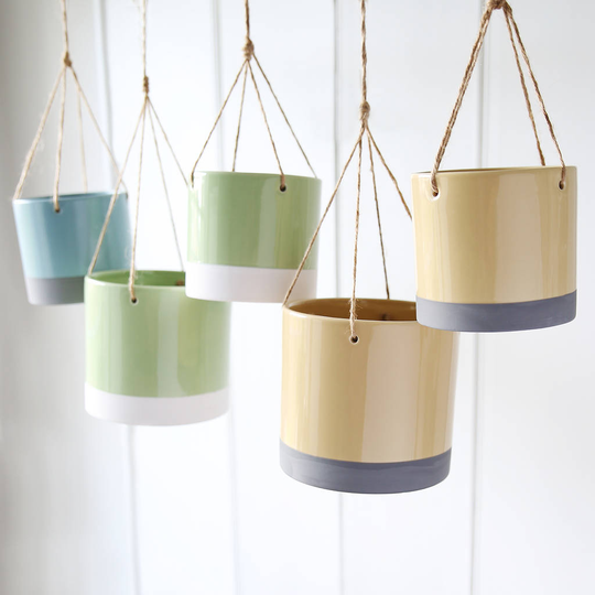 Colour Block Hanging Planter