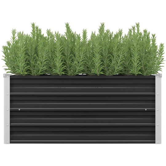 Hommoo - Garden Planter Anthracite 100x40x45 cm Galvanised Steel VD29854
