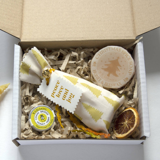 Natural Beeswax Tree Candle In Organic Bag