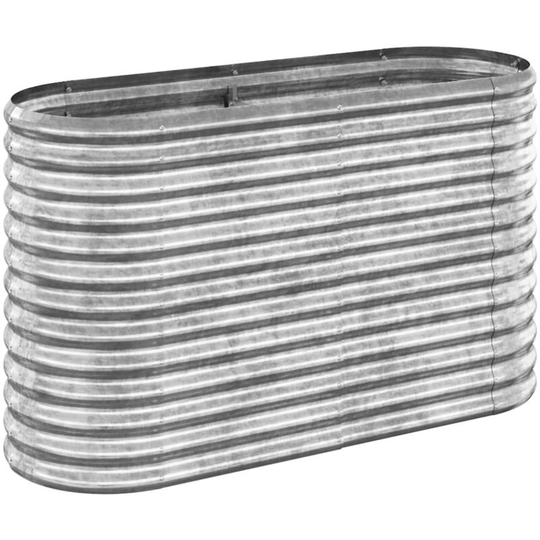 Vidaxl - Garden Planter Powder-coated Steel 114x40x68 cm Silver Silver