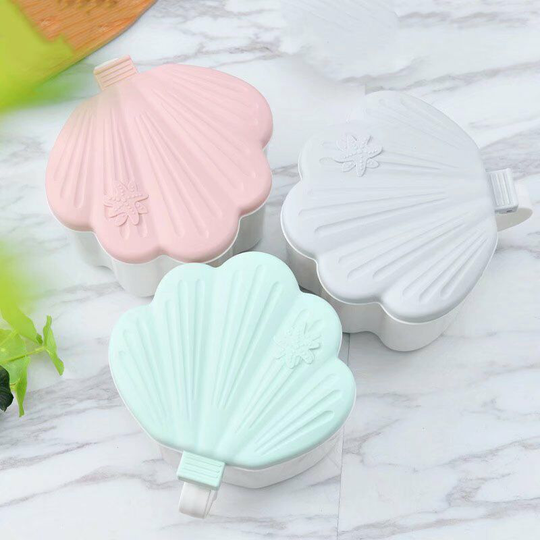 Seasoning box Creative Seashell Ocean Kitchen seasoning storage box Plastic seasoning box with lid Four built-in seasoning jars 3