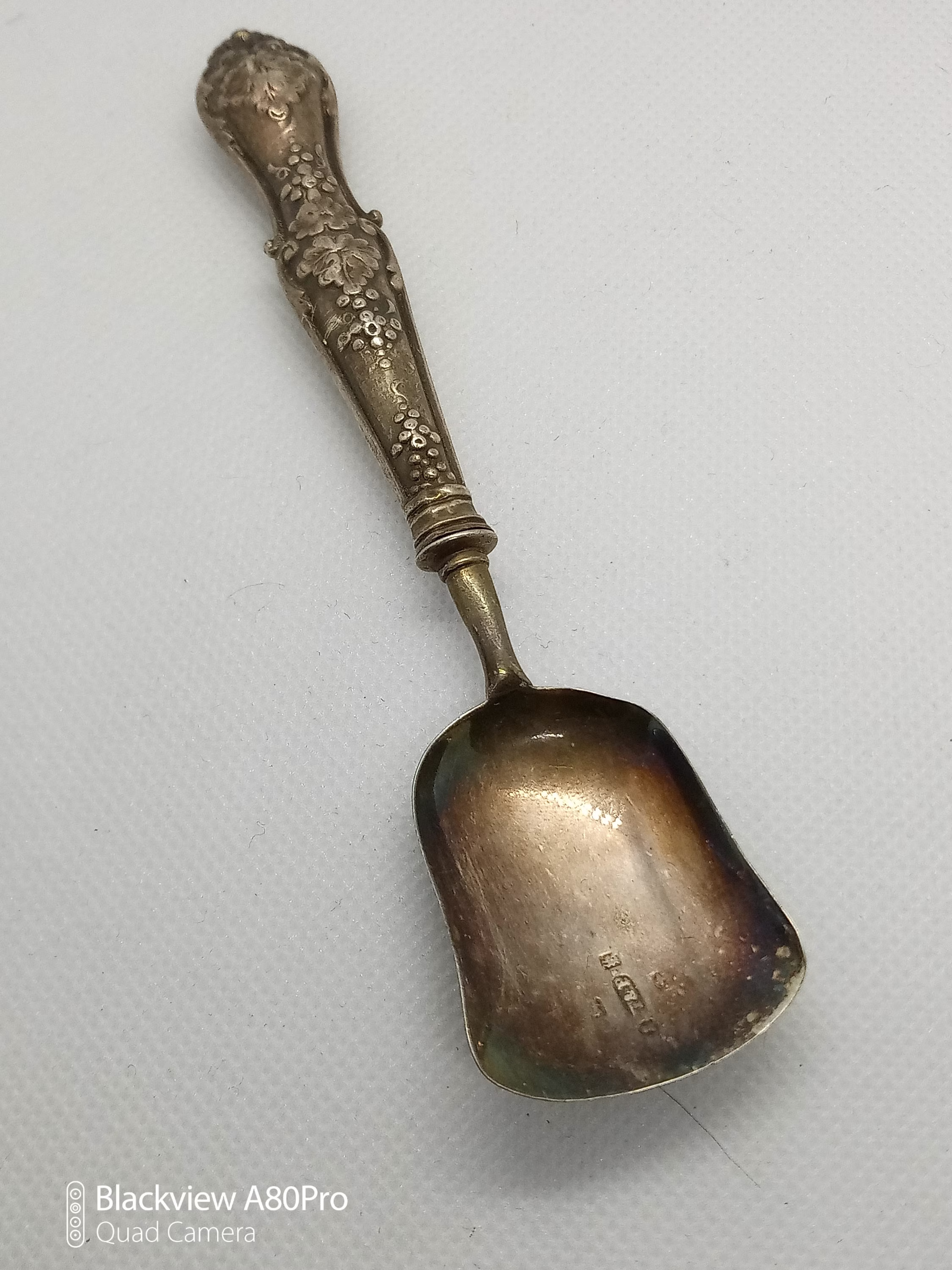 Beautiful Ornate Georgian | Hallmark 1825 Sterling Silver | 925 Salt Shovel/ Spoon